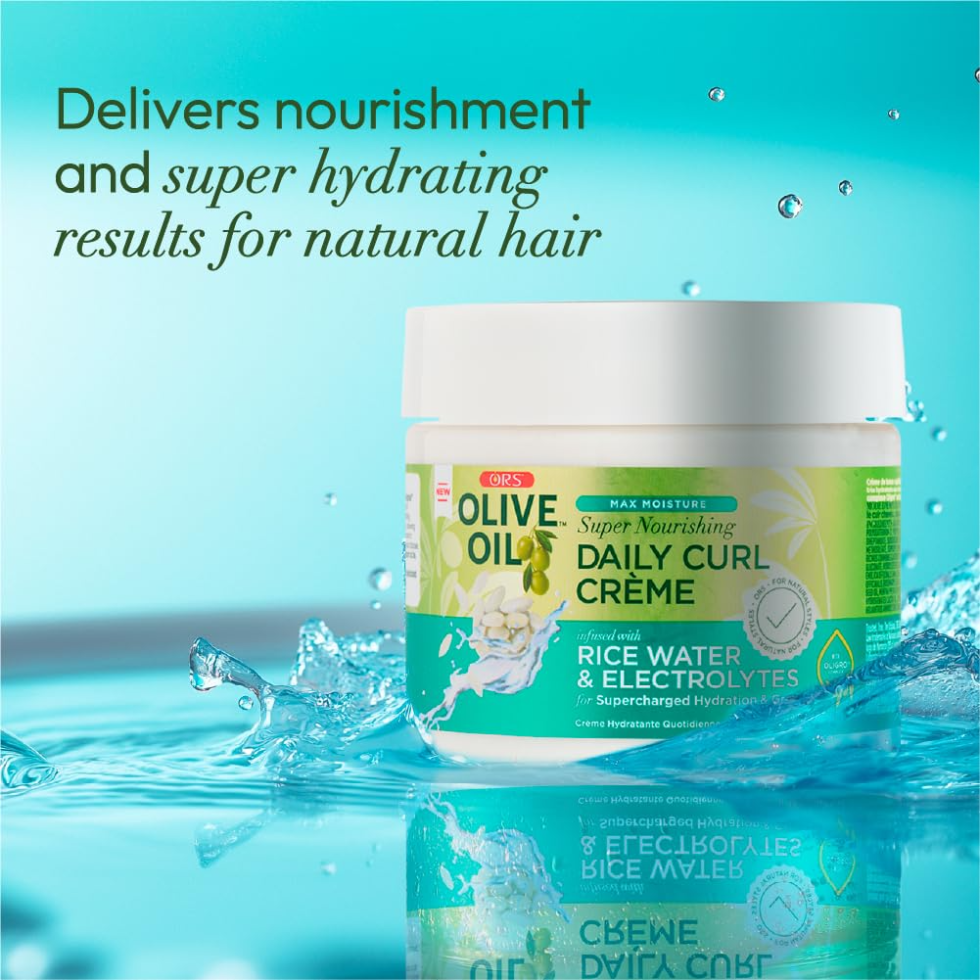ors olive oil daily curl creme for hydrated defined frizz free soft shiny bouncy curls