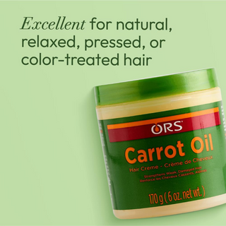 ors carrot oil hair cream 170g for strengthening repairing and nourishing weak damaged hair