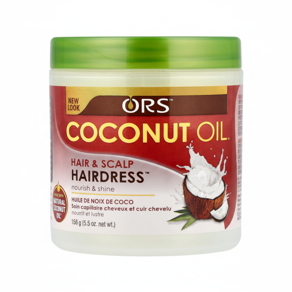 ors coconut oil hair and scalp hairdress for hydrated soft smooth shiny healthy hair and scalp