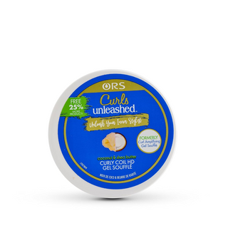 ors curls unleashed coconut shea gel souffle for defined hydrated soft frizz free bouncy shiny curls
