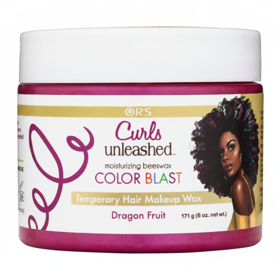 ors curls unleashed dragon fruit color blast wax for bold temporary pink defined frizz free shiny curls
