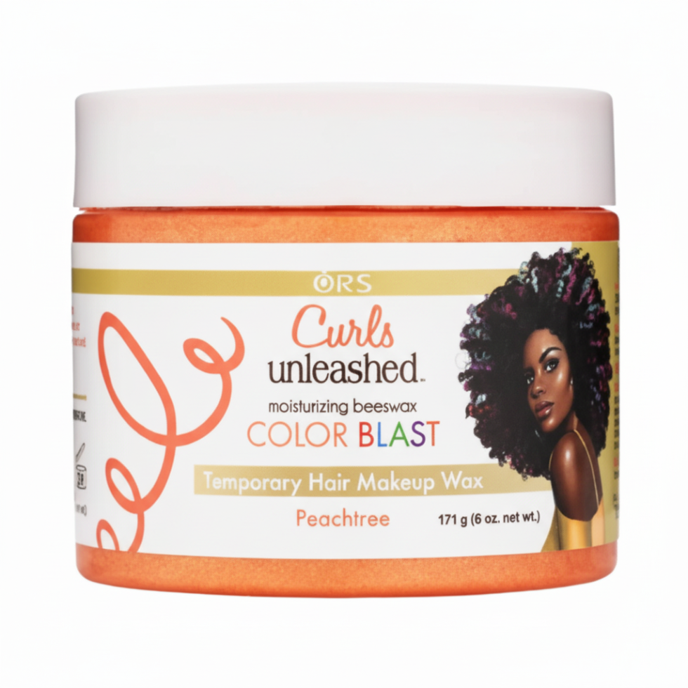 ors curls unleashed peachtree color blast wax for bold peach defined frizz free shiny curls

