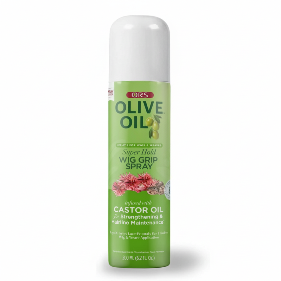 ors fix it wig grip spray with castor oil for extreme hold sleek frizz free secure wig and weave styling