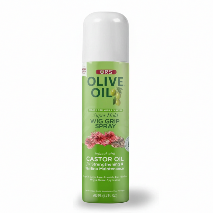 ors fix it wig grip spray with castor oil for extreme hold sleek frizz free secure wig and weave styling