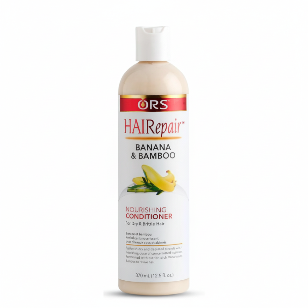 ors hairrepair banana bamboo conditioner 370ml for strengthening nourishing and hydrating hair