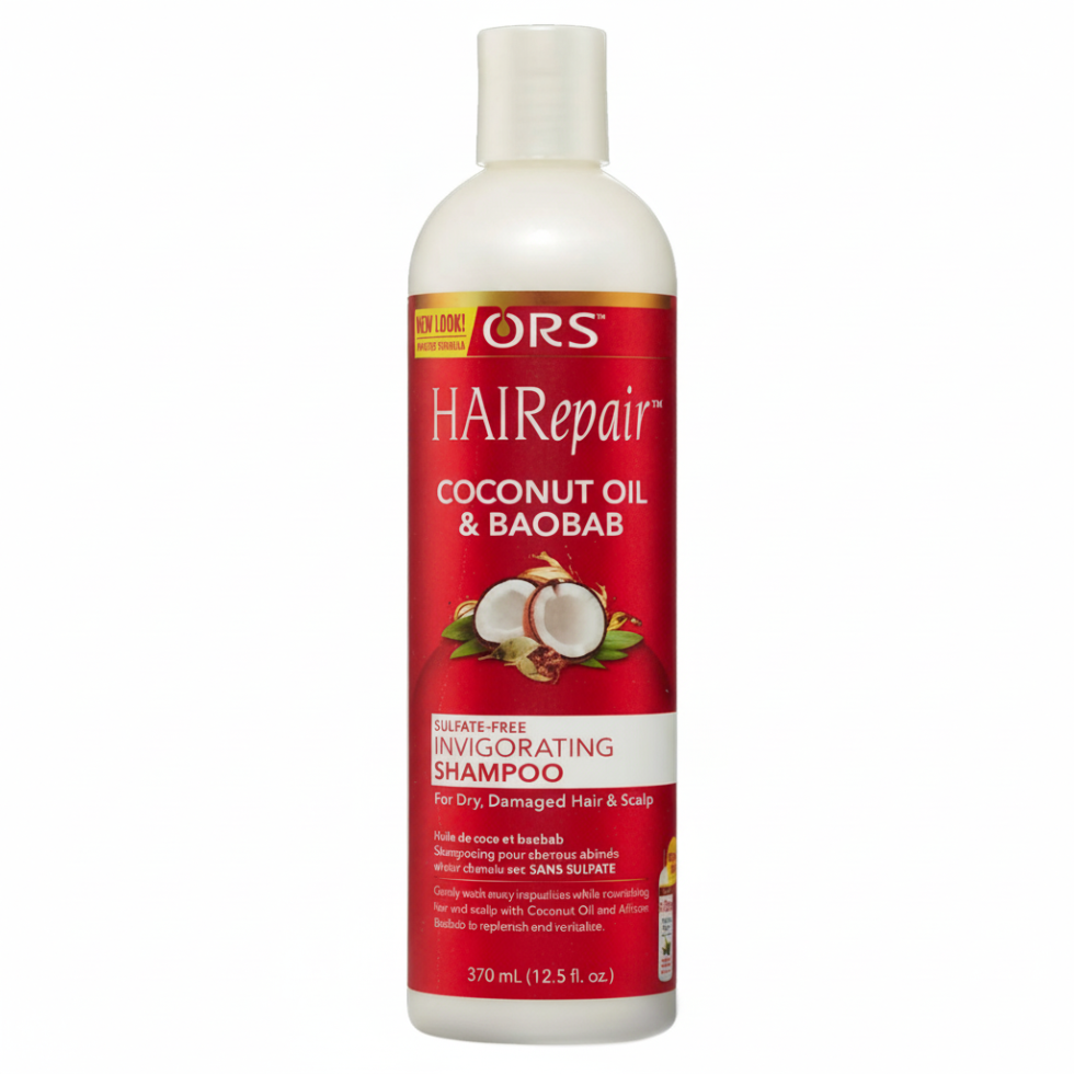 ors hairrepair coconut baobab sulfate free shampoo 370ml for cleansing hydrating and reviving hair