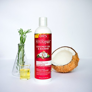 ors hairrepair coconut baobab sulfate free shampoo 370ml for cleansing hydrating and reviving hair