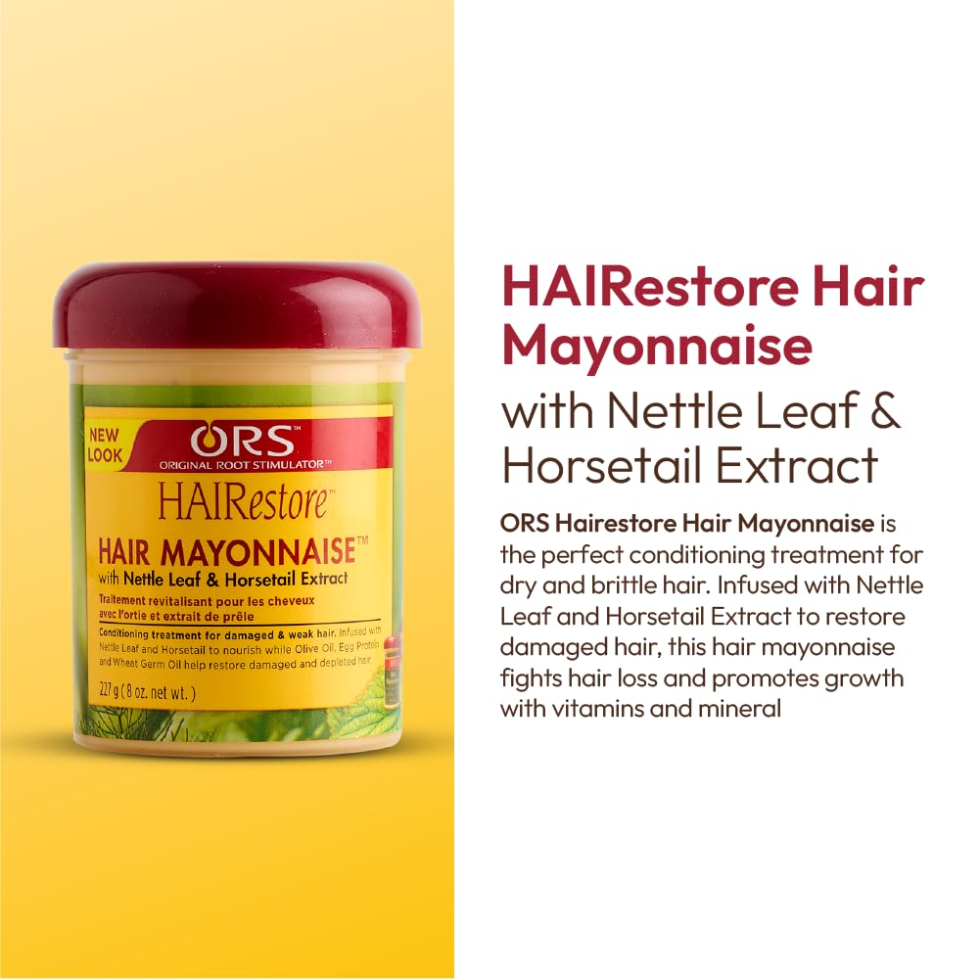 ors hair mayonnaise 227g with nettle leaf horsetail for restoring strengthening and moisturizing hair