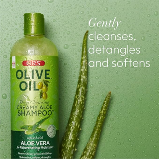 ors olive oil aloe shampoo for hydrating cleanse soft smooth frizz free shiny healthy hair