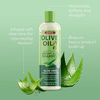 ors olive oil aloe shampoo for hydrating cleanse soft smooth frizz free shiny healthy hair