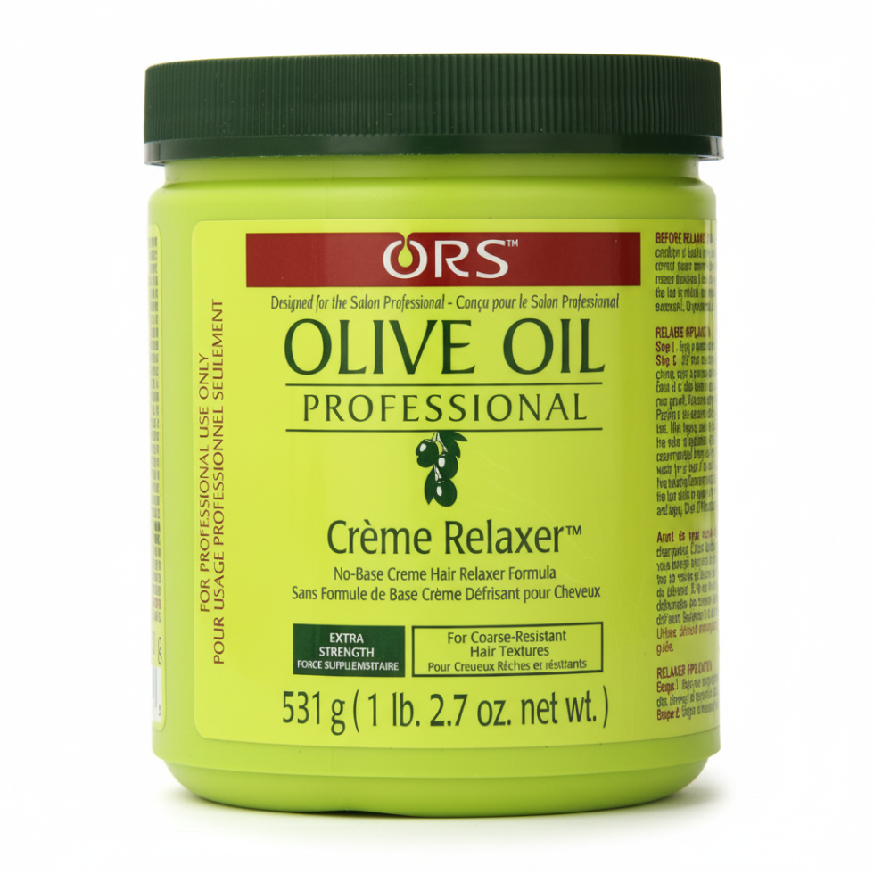 ors olive oil creme relaxer extra strength for salon straight sleek smooth frizz free shiny hair