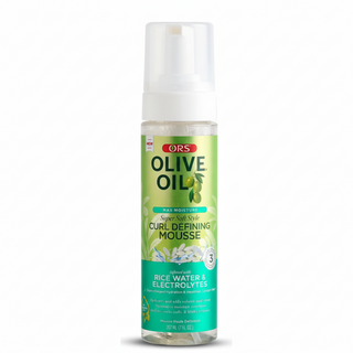 ors olive oil curl defining mousse for hydrated defined frizz free soft bouncy shiny curls