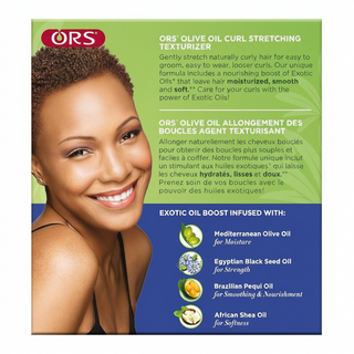 ors olive oil curl stretching texturizer for defined stretched curls smooth frizz free soft manageable hair