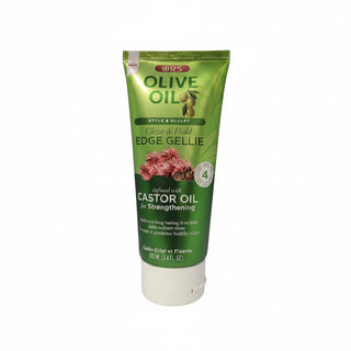 ors olive oil edge gellie glaze and hold for sleek smooth shiny frizz free laid edges all day
