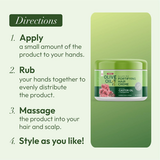 ors olive oil fortifying hair creme with castor oil for strong soft smooth frizz free healthy hair