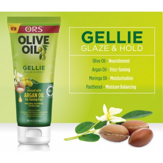 ors olive oil gellie glaze and hold with argan oil for frizz free shiny sleek smooth styled hair