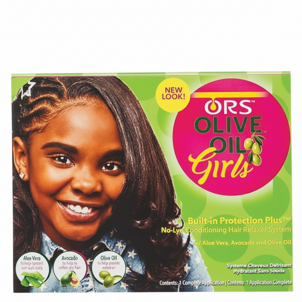 ORS Olive Oil Girls No-Lye Relaxer Kit | Conditioning Hair Straightening