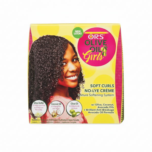 ORS Olive Oil Girls Soft Curls No-Lye System | Curl Softening Kit for Manageability