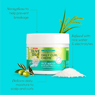 ors olive oil daily curl creme for hydrated defined frizz free soft shiny bouncy curls