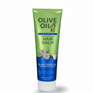 ors olive oil moisture hair balm with black seed oil for soft smooth shiny frizz free healthy hair