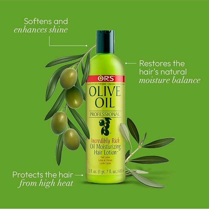 ORS Lotion capillaire hydratante à l'huile d'olive professionnelle 23 Fl. Oz. onces/680 ml