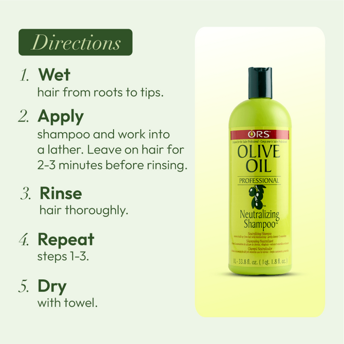 ORS Olive Oil Neutralizing Shampoo 1L | Nourish, Soften & Shine Hair