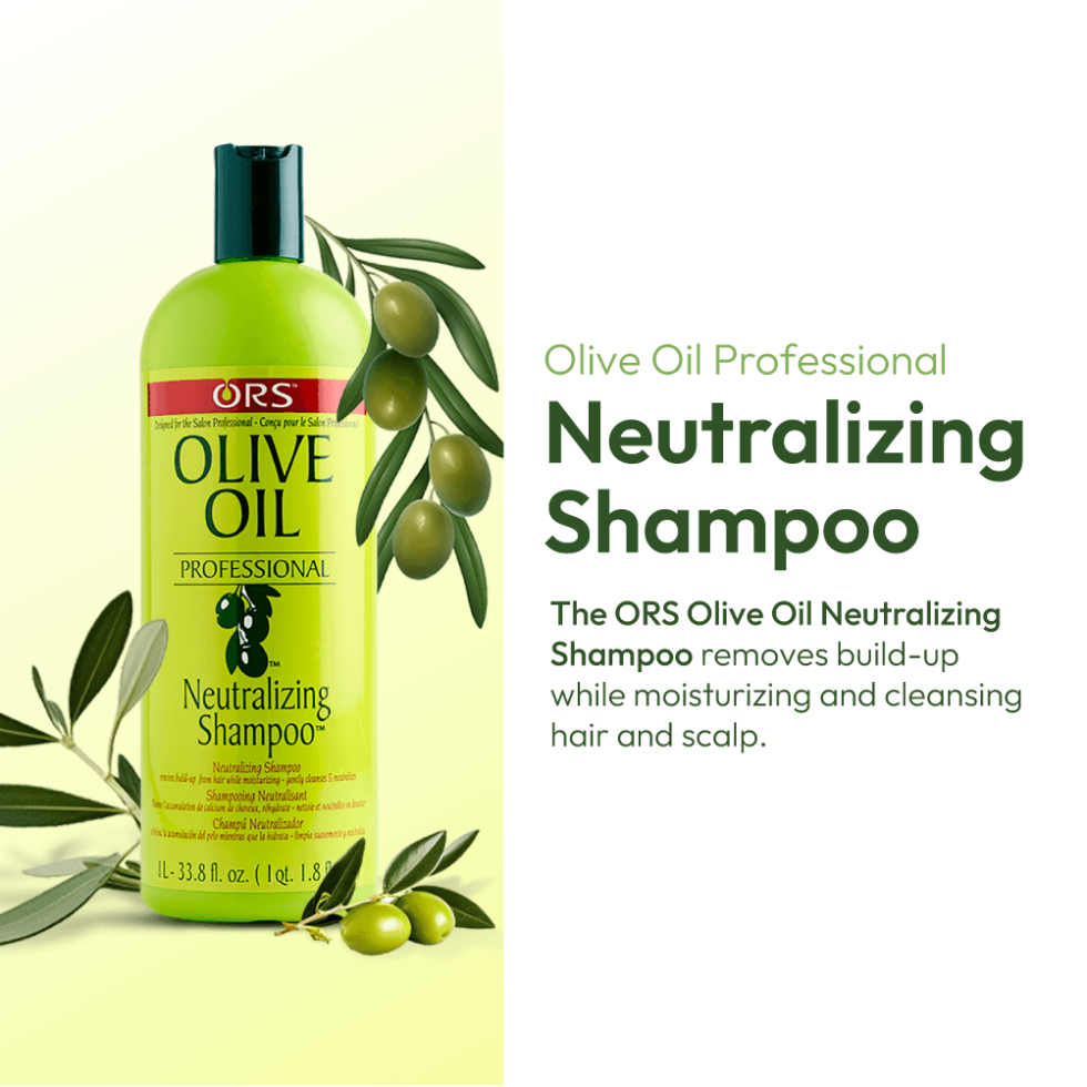 ors olive oil neutralizing shampoo 1l for cleansing nourishing soft shiny healthy hair