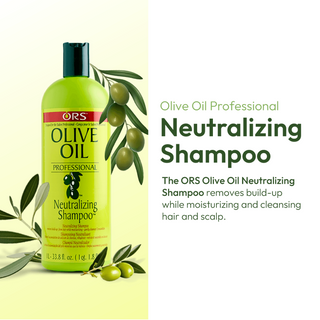 ors olive oil neutralizing shampoo 1l for cleansing nourishing soft shiny healthy hair