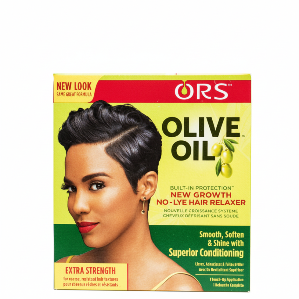 ors olive oil new growth no lye relaxer extra strength for sleek smooth frizz free straight hair