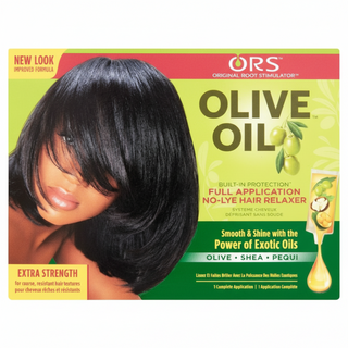 ors olive oil no lye hair relaxer extra strength for sleek smooth frizz free manageable straight hair