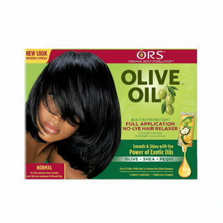 ors olive oil no lye hair relaxer normal strength for sleek smooth frizz free manageable straight hair
