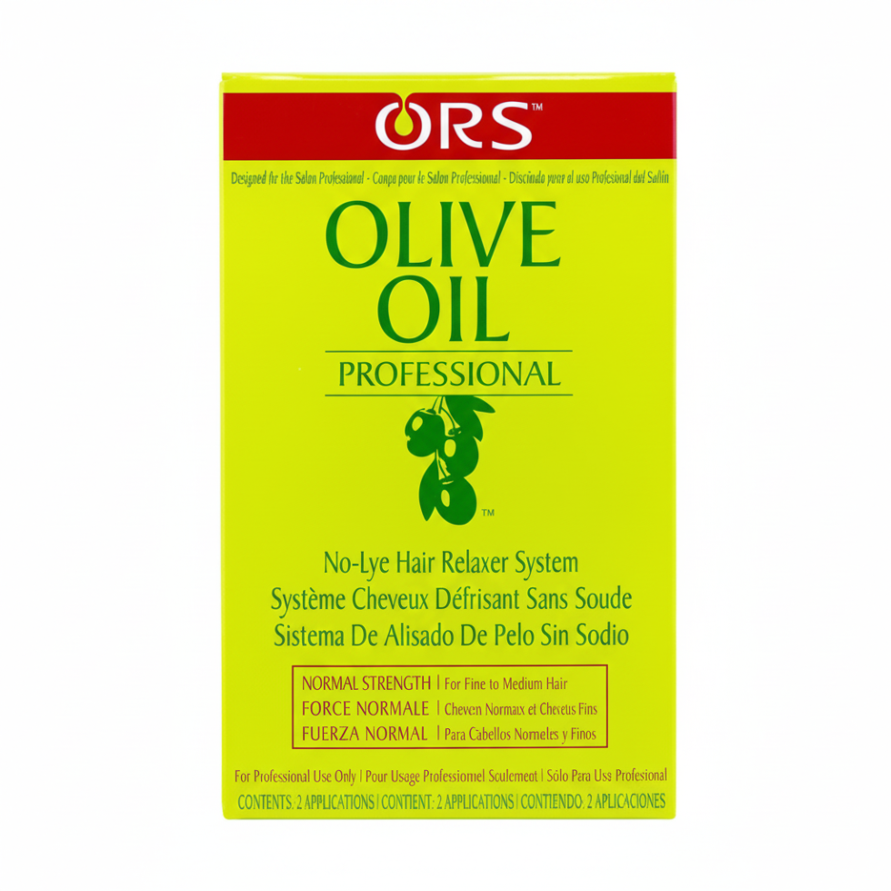 ors olive oil no lye relaxer system normal 2 applications for smooth straight soft manageable hair