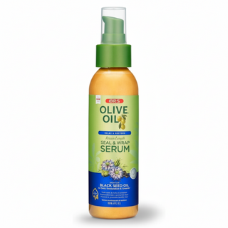 ors olive oil retain length seal and wrap serum for smooth shiny frizz free strong healthy hair