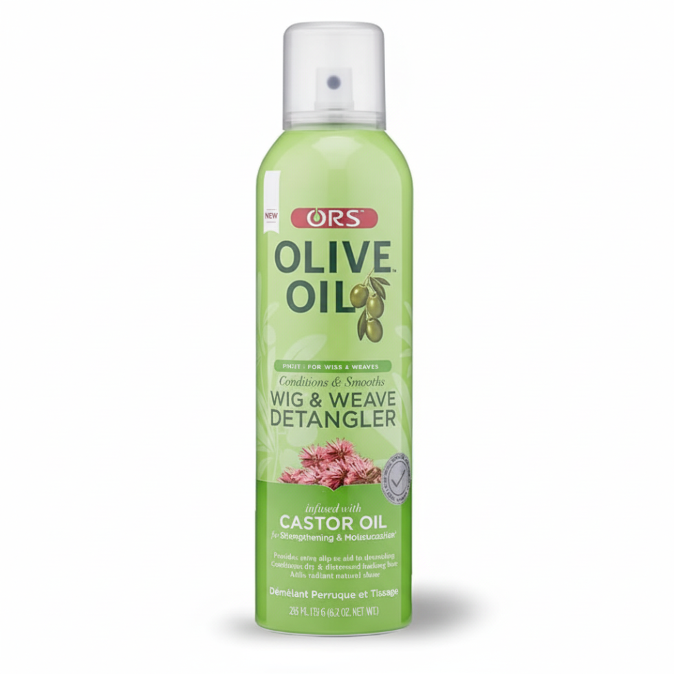 ors olive oil wig and weave detangler with castor oil for smooth soft tangle free manageable hair