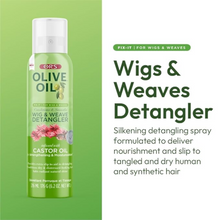ors olive oil wig and weave detangler with castor oil for smooth soft tangle free manageable hair