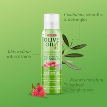 ors olive oil wig and weave detangler with castor oil for smooth soft tangle free manageable hair