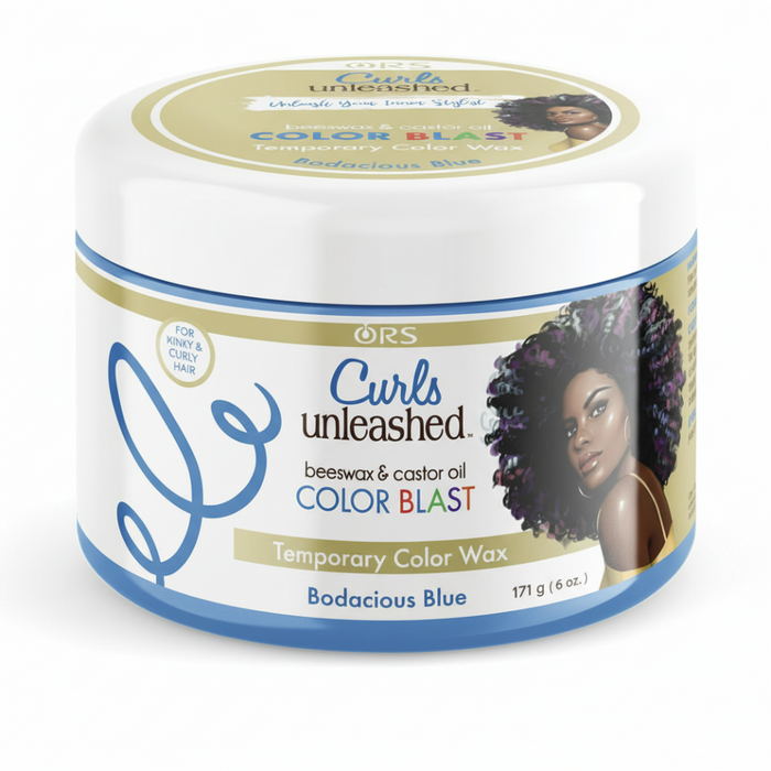ors unleashed beeswax color blast bodacious blue temporary hair wax for vibrant bold smooth shiny styled hair