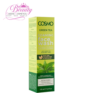 Cosmo Green Tea Foaming Face Wash 175ml- Deep Clean, Tighten Pores & Refresh Skin