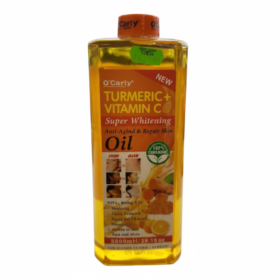 OCarly turmeric vitamin C skin oil for acne repair brightening and smooth glowing skin