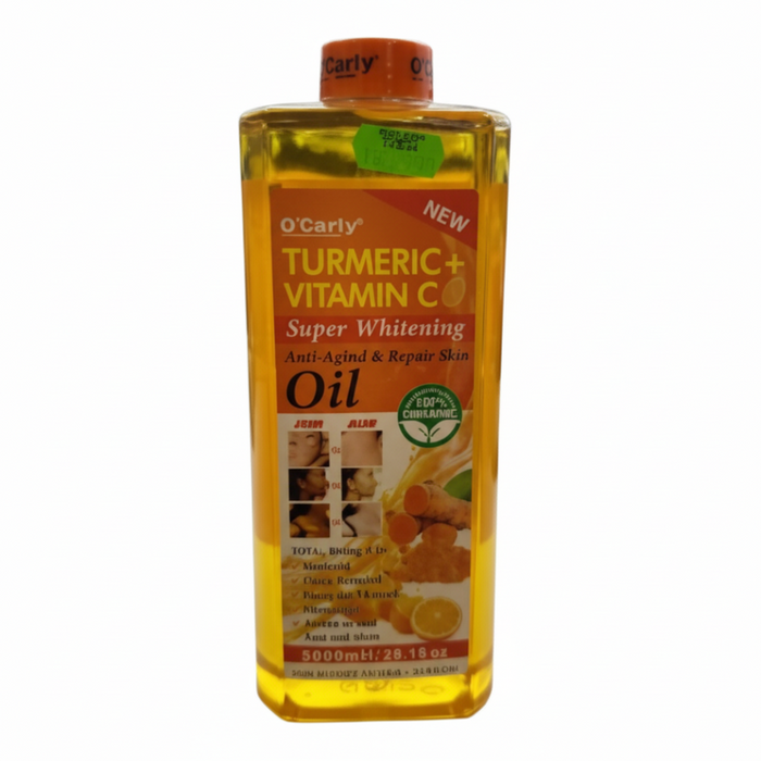 OCarly turmeric vitamin C skin oil for acne repair brightening and smooth glowing skin