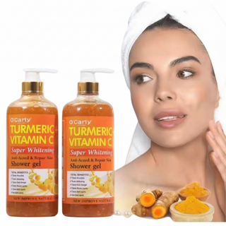 OCarly turmeric vitamin C shower gel for brightening hydrating smooth glowing skin