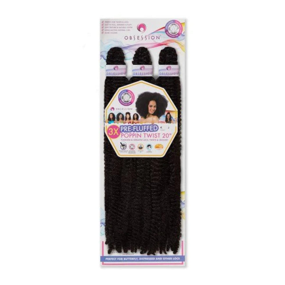 obsession poppin twist 3x20 2 synthetic braiding hair extensions dark brown protective style twists product