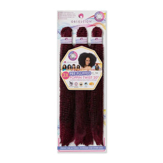 obsession poppin twist 3x20 t530 synthetic braiding hair extensions deep auburn protective style twists product