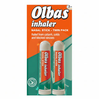 olbas nasal inhaler pack of 2 cold catarrh blocked nose relief inhalers breathing ease menthol eucalyptus aromatherapy inhaler portable fast acting product