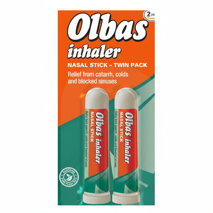 Olbas Nasal Inhaler Pack of 2 | Relief from Cold, Catarrh & Blocked Nose