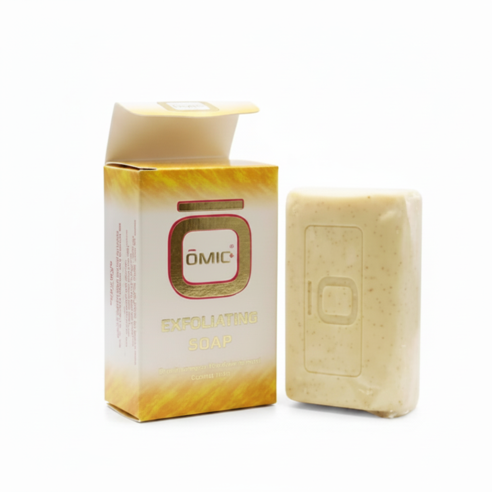 omic exfoliating soap 200g deep cleansing skin smoothing bar glow soap face body
