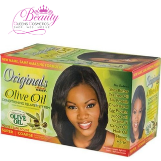 Organics By Africa's Best Olive Oil Conditioning Relaxer System – Super (1 Application)
