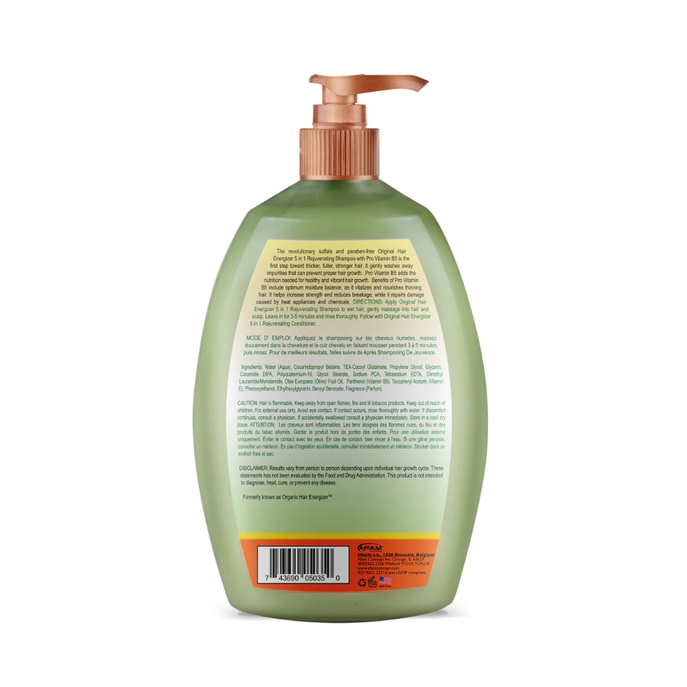 original hair energizer 5 in 1 rejuvenating shampoo 13oz pro vitamin b5 for soft smooth shiny healthy hair