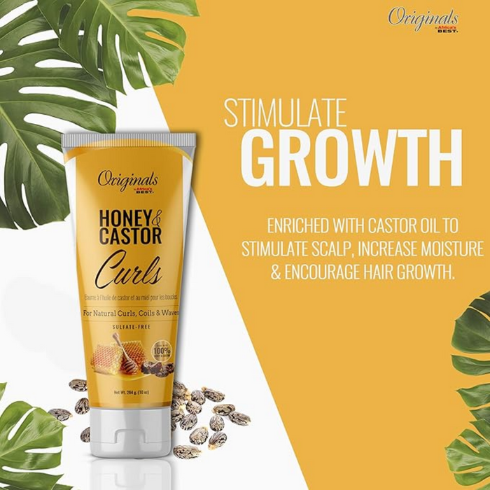 originals honey castor curls cream 284g smooth define moisturize frizz-free curls