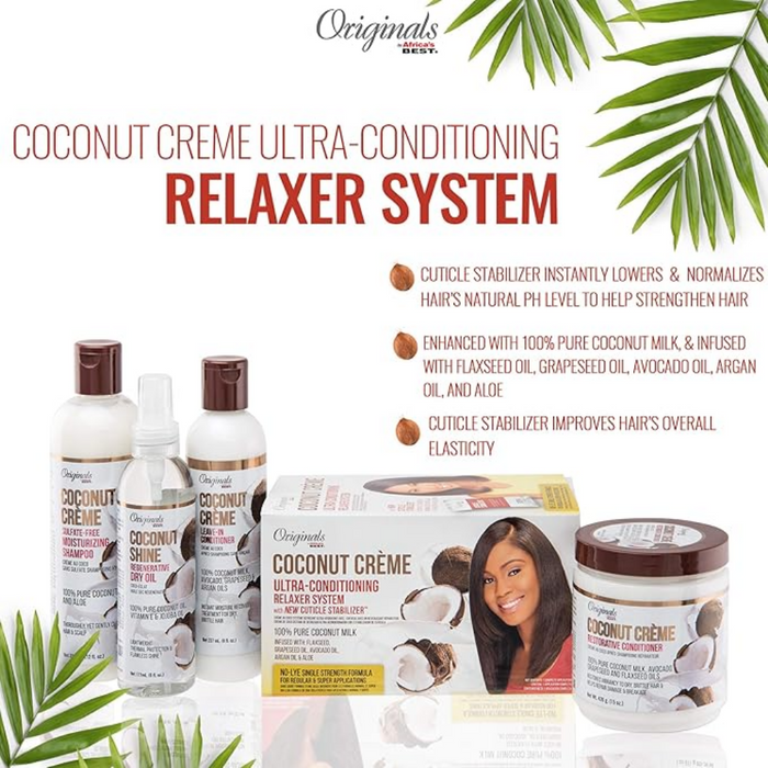 Originals by Africa's Best Coconut Creme Ultra Creme Conditioning Relaxer System – 1 Complete Application